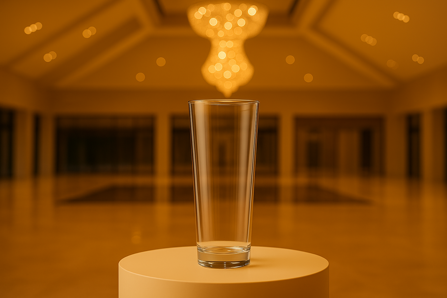 Vaso alto de vidrio liso